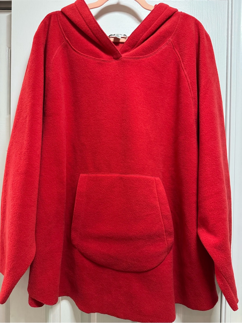 Coldwater Creek Oversized Red Fleece Hoodie